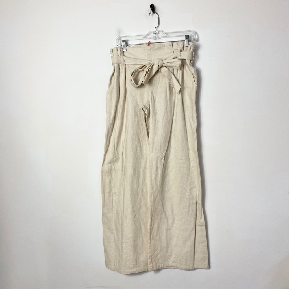BCBGeneration NWT stone tie waist maxi linen pants